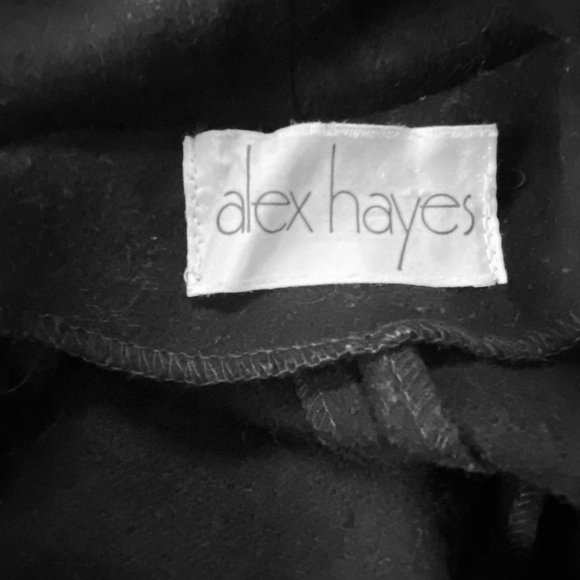 Black Wool Cape Outer Garment but with Long Sleeves by “alex hayes” - Picture 6 of 12